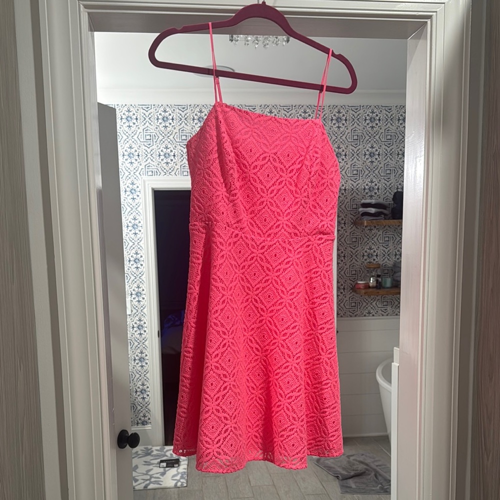 Lilly Pulitzer Pink Spaghetti Strap Mini Sundress